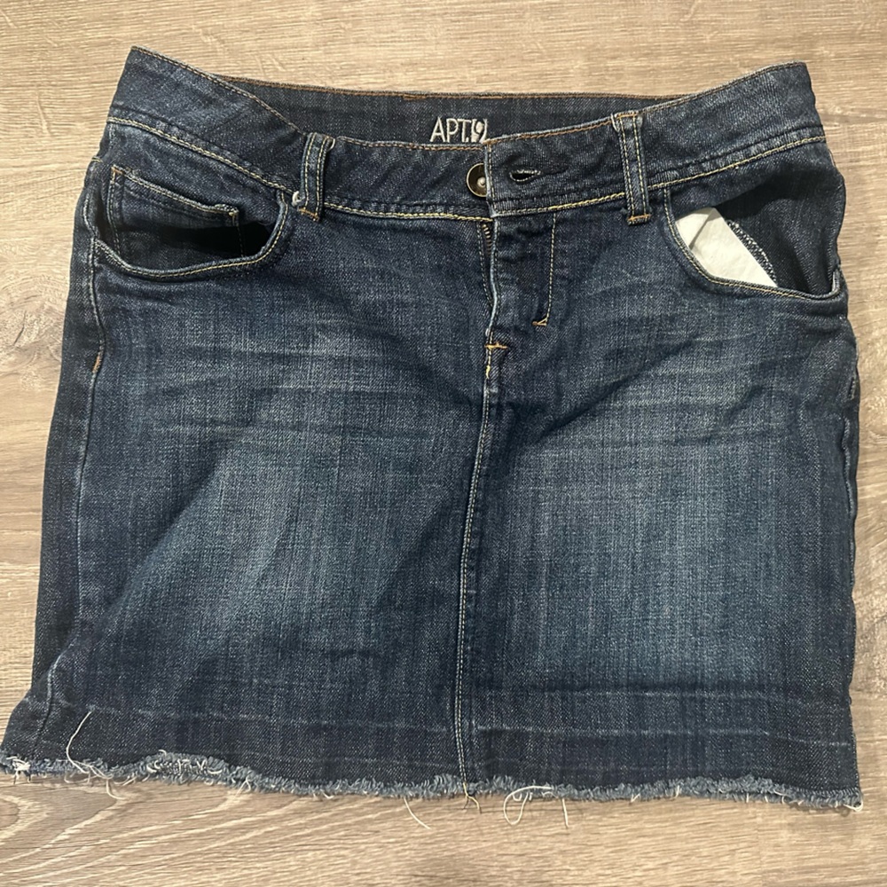 Denim mini skirt